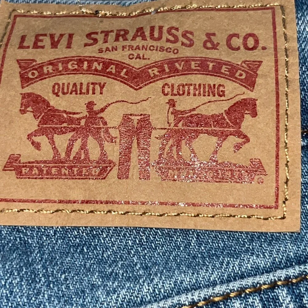 LEVI'S RIBCAGE BELL BLUE JEANS - BIG BELL BOTTOM FLARE EXTREME HIGH WAIST  28X30 - Picture 6 of 14